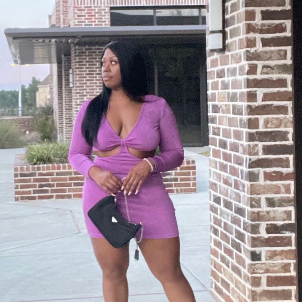 Purple Cutout Dress